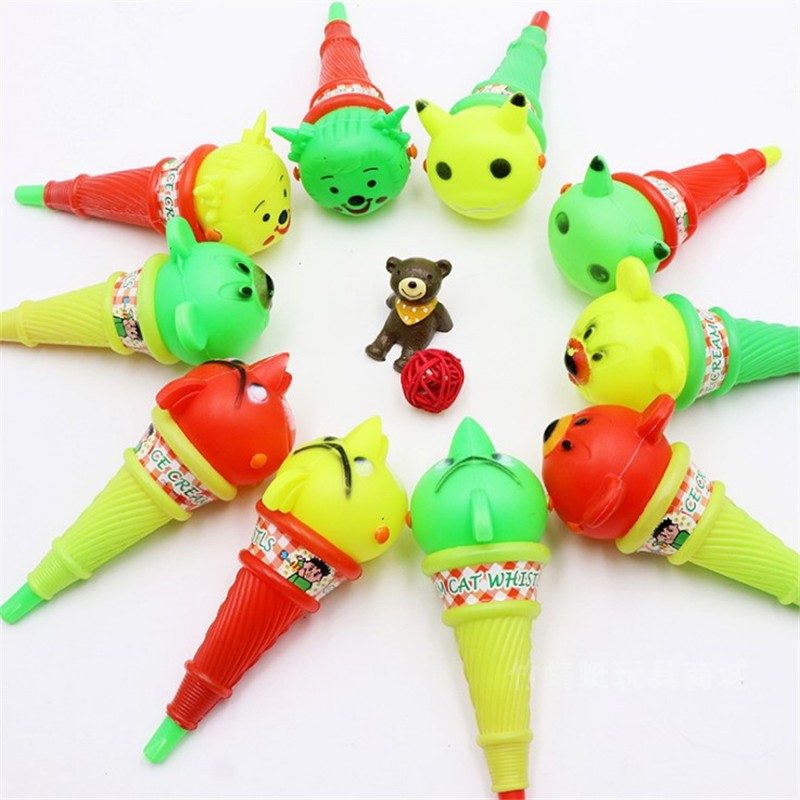 Children&#039;s Creative Ice Cream Blowouts Cartoon Sticking Tongue out Telescopic Whistle Party Horn Toy Kindergarten Small Gift