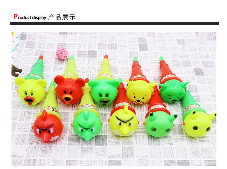 Children's Creative Ice Cream Blowouts Cartoon Sticking Tongue out Telescopic Whistle Party Horn Toy Kindergarten Small Gift