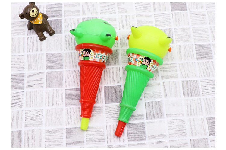 Children's Creative Ice Cream Blowouts Cartoon Sticking Tongue out Telescopic Whistle Party Horn Toy Kindergarten Small Gift