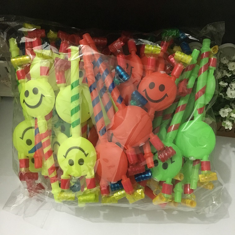 Medium Smiley Face Blowouts Baby Birthday Party Blowing Horn Whistle Infant Stall Push Scan Code Toy Medium Smiley Face Blowouts Baby Birthday Party Blowing Horn Whistle Infant Stall Push Scan Code Toy