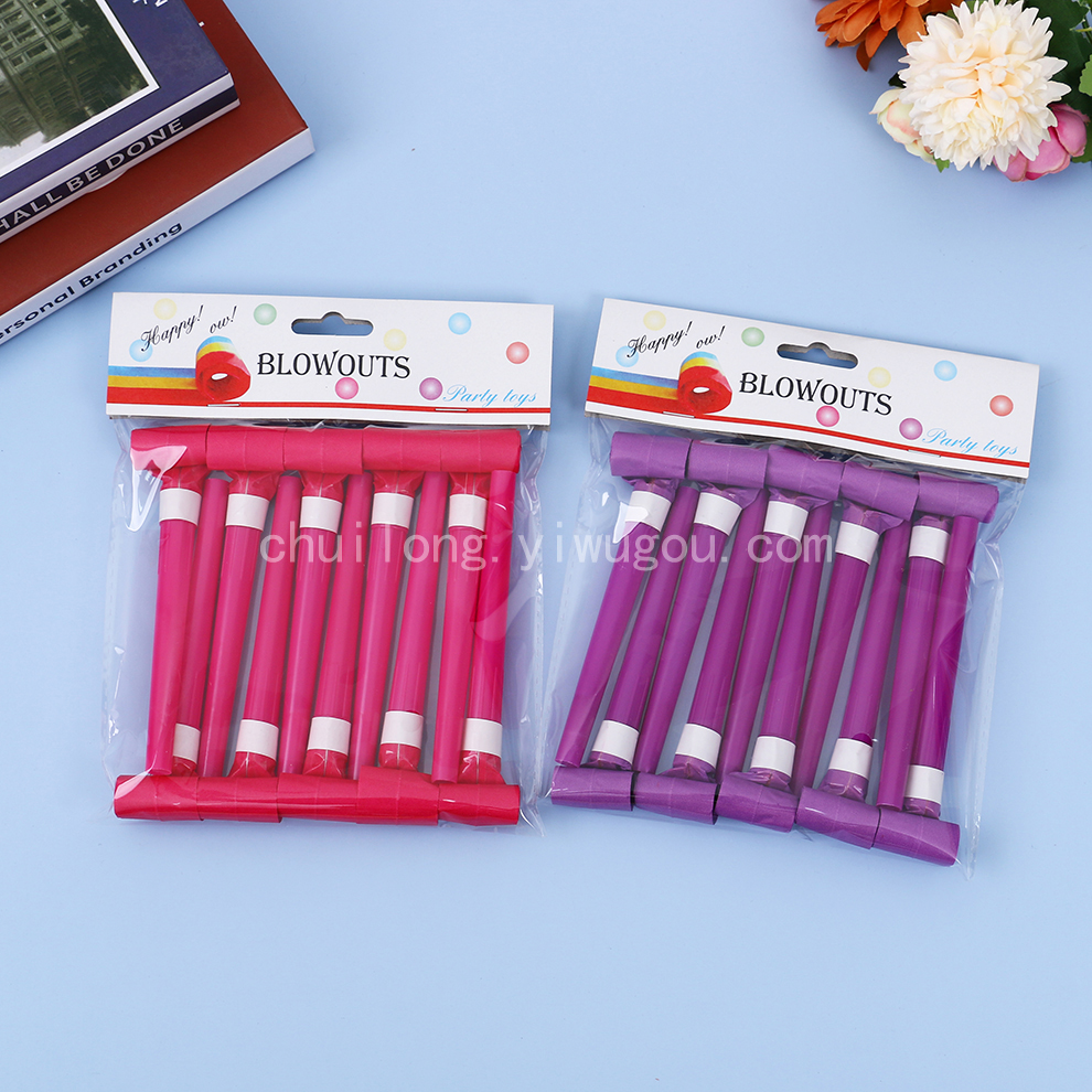 Solid Color Blowing Dragon Whistle Student Birthday Party Gifts Whistle Baby Party Horn Creative Children Whistle Small Toys