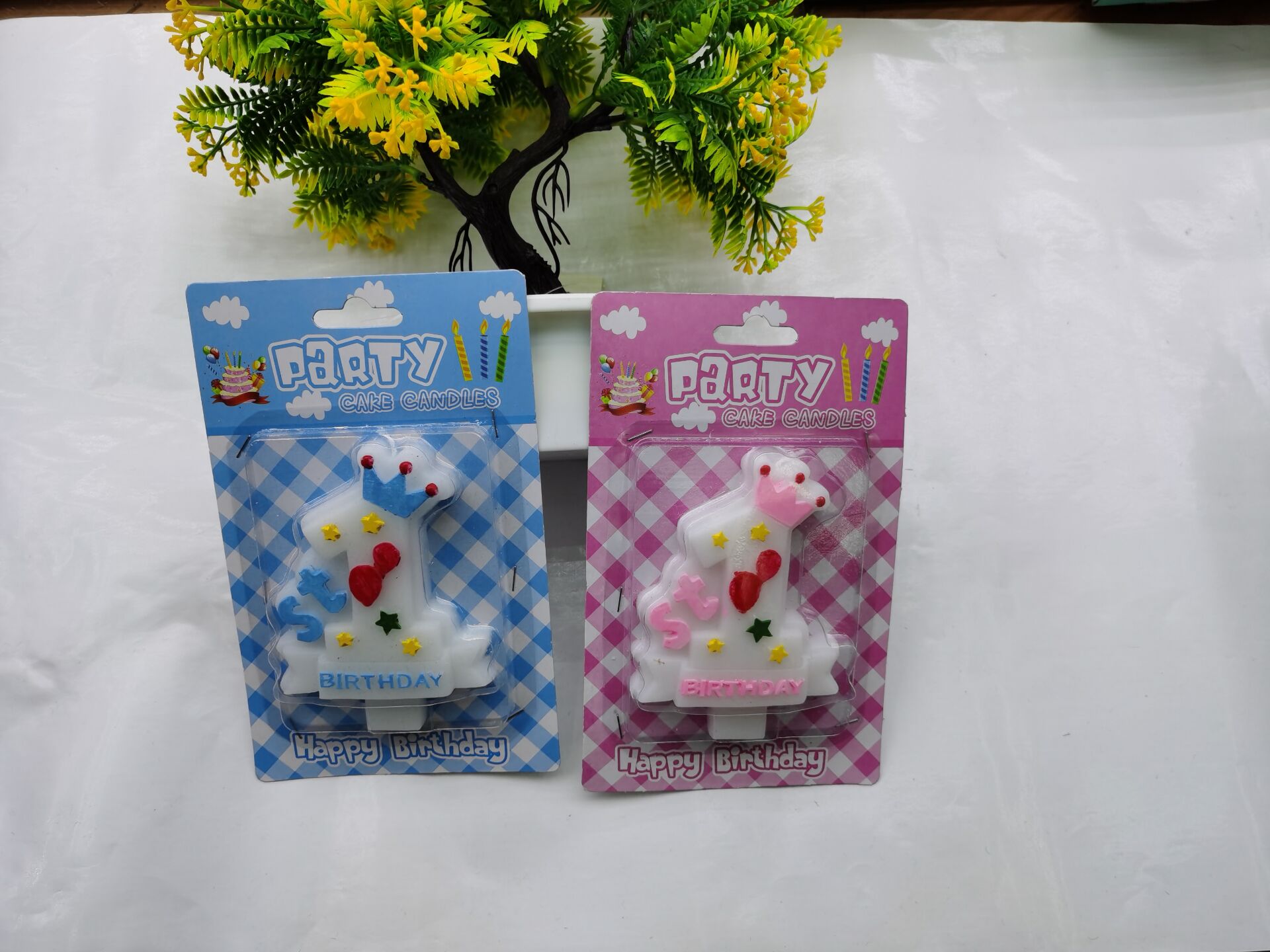 New Crown Big Digital Candle Pink Blue Big 1st Anniversary Birthday Party Candle New Crown Big Digital Candle Pink Blue Big 1st Anniversary Birthday Party Candle