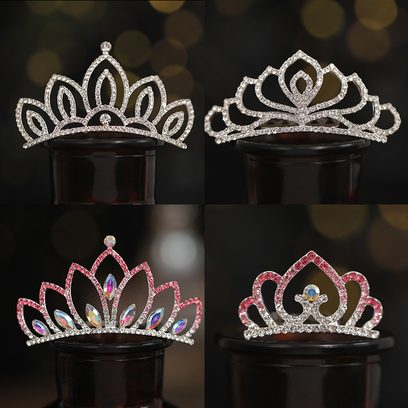 Children's Crown Headband Korean Style Cute Princess Hair Accessories Hair Comb Girl Baby Hair Comb Girl's Birthday Gift Crown