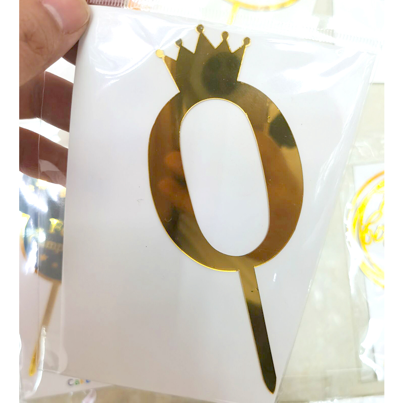 Birthday Full-Year Decorative Gold Silver Rose Gold Crown 0 1 5 8 Number Cake Inserting Card Acrylic Birthday Full-Year Decorative Gold Silver Rose Gold Crown 0 1 5 8 Number Cake Inserting Card Acrylic