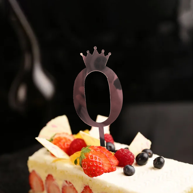 Birthday Full-Year Decorative Gold Silver Rose Gold Crown 0 1 5 8 Number Cake Inserting Card Acrylic Birthday Full-Year Decorative Gold Silver Rose Gold Crown 0 1 5 8 Number Cake Inserting Card Acrylic