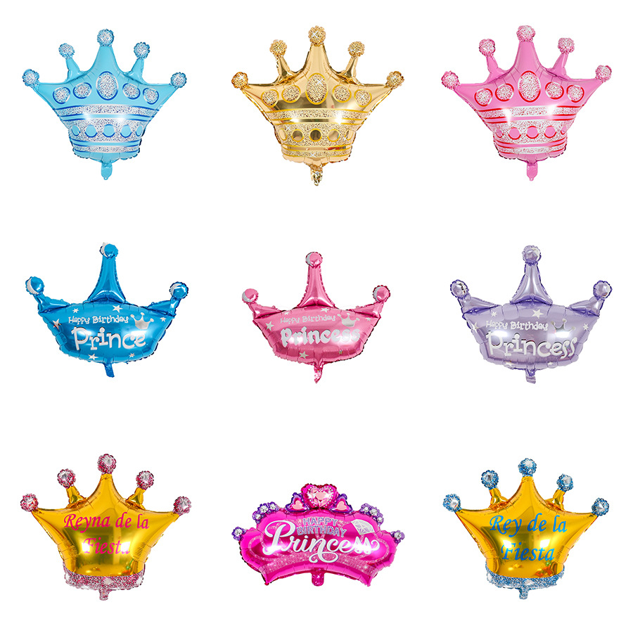 Crown Aluminum Balloon Children&#039;s Birthday Party Wedding Ceremony Decorative Aluminum Foil Balloon Party Supplies
