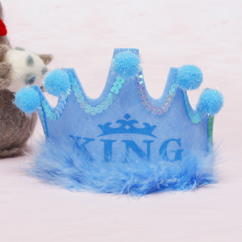 Wholesale Non-Luminous Birthday Crown Party Decorative Head Hoop Children Adult Non-Woven Fabric Birthday Hat