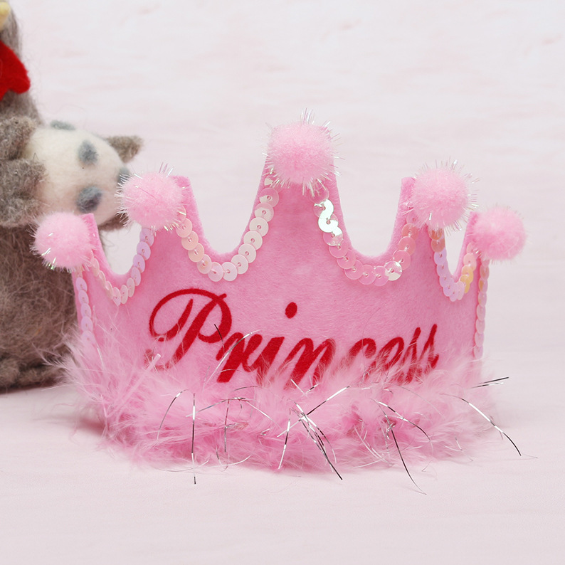Wholesale Non-Luminous Birthday Crown Party Decorative Head Hoop Children Adult Non-Woven Fabric Birthday Hat
