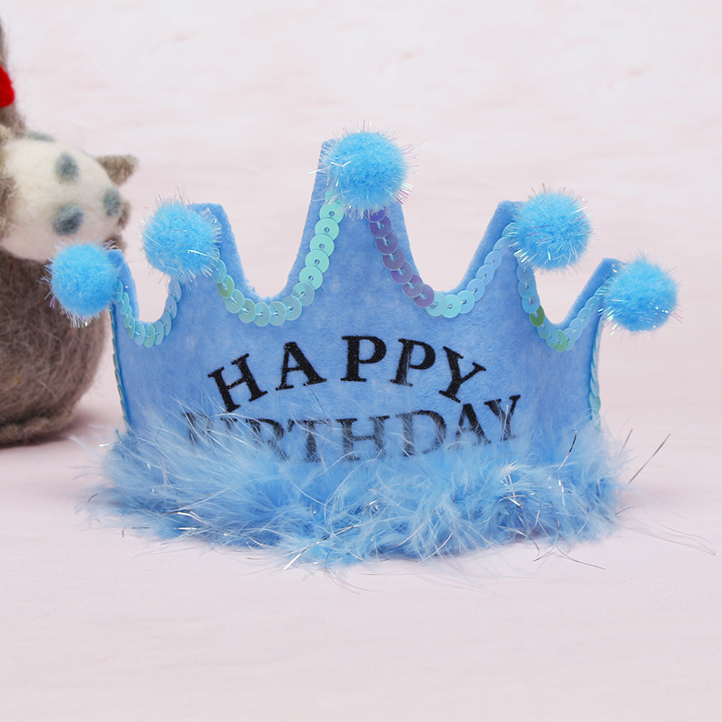 Wholesale Non-Luminous Birthday Crown Party Decorative Head Hoop Children Adult Non-Woven Fabric Birthday Hat