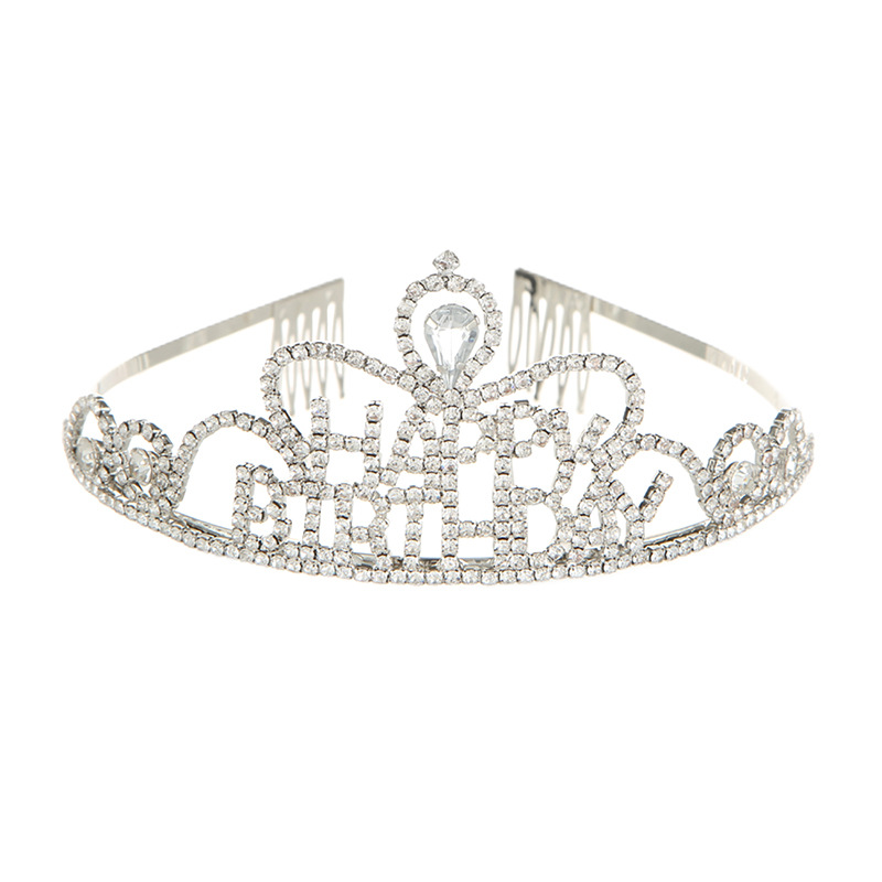 Claw Chain Korean Style Fashion New Birthday Crown Happy Birthday Birthday Hairband Decoration Hair Accessories