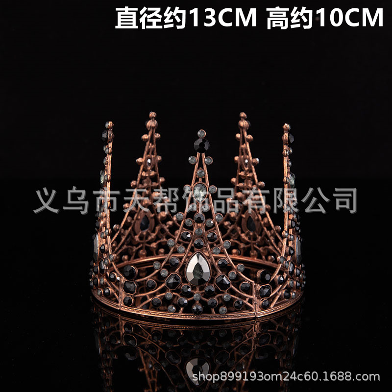 Pearl Seaweed Crown Birthday Cake Decorative Ornaments Mesh Alloy Semicircle Mini Queen Crown Birthday Headdress