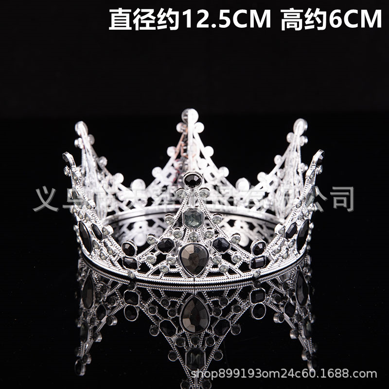 Pearl Seaweed Crown Birthday Cake Decorative Ornaments Mesh Alloy Semicircle Mini Queen Crown Birthday Headdress