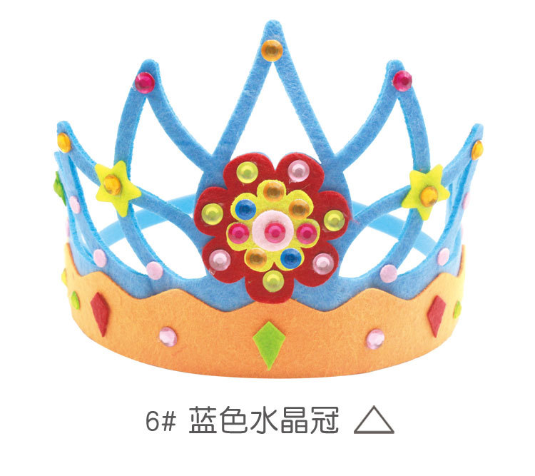 Non-Woven Crown Birthday Hat Kindergarten Educational Party Toys Creative Children Handmade DIY Material Package