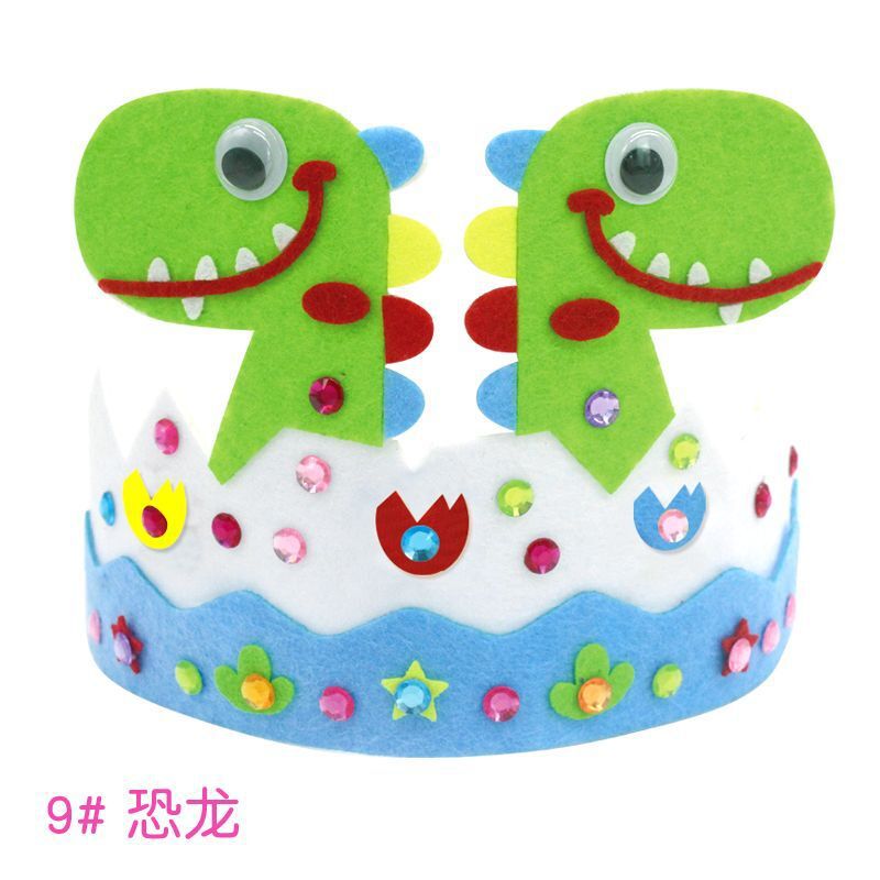 Non-Woven Crown Birthday Hat Kindergarten Educational Party Toys Creative Children Handmade DIY Material Package