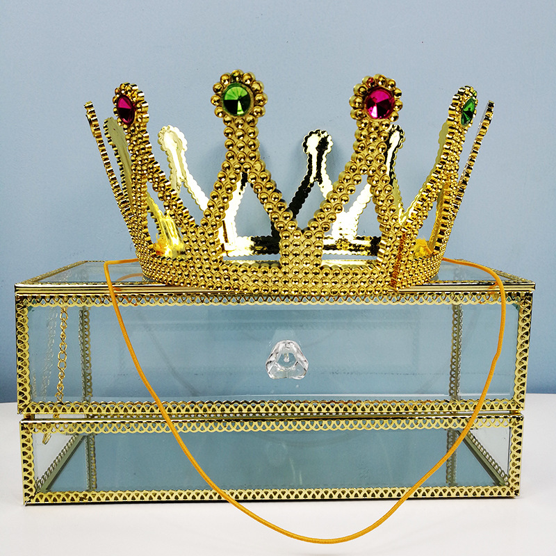 King Crown Halloween Ball Dress up Plastic Crown Truncheon Party Supplies Birthday Crown Princess Crown