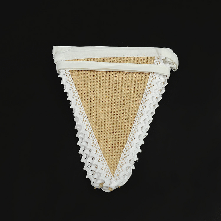 DIY linen decoration triangle-flag party decoration package side -flag Christmas wedding supplies