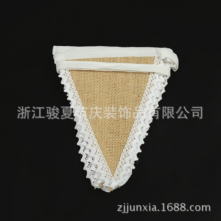 DIY linen decoration triangle-flag party decoration package side -flag Christmas wedding supplies