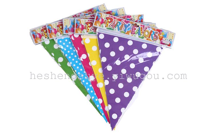 Birthday party decorations Hanging dots triangle flag Birthday party decorations Hanging dots triangle flag