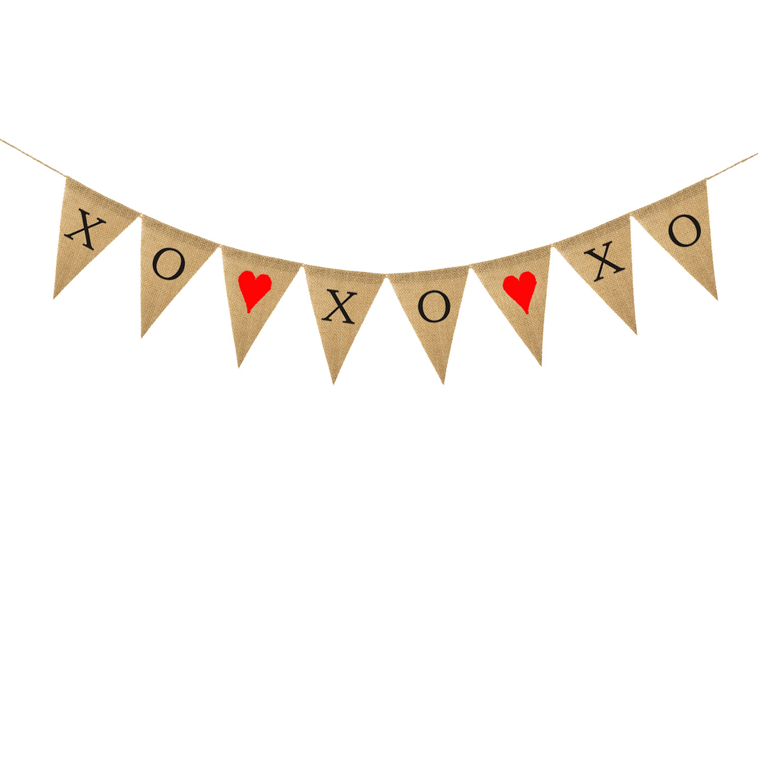 Wholesale Proposal Engagement Valentine's Day Party Decoration Garland Xo Xo Xo Love Linen Triangle Hanging Flag Wholesale Proposal Engagement Valentine's Day Party Decoration Garland Xo Xo Xo Love Linen Triangle Hanging Flag