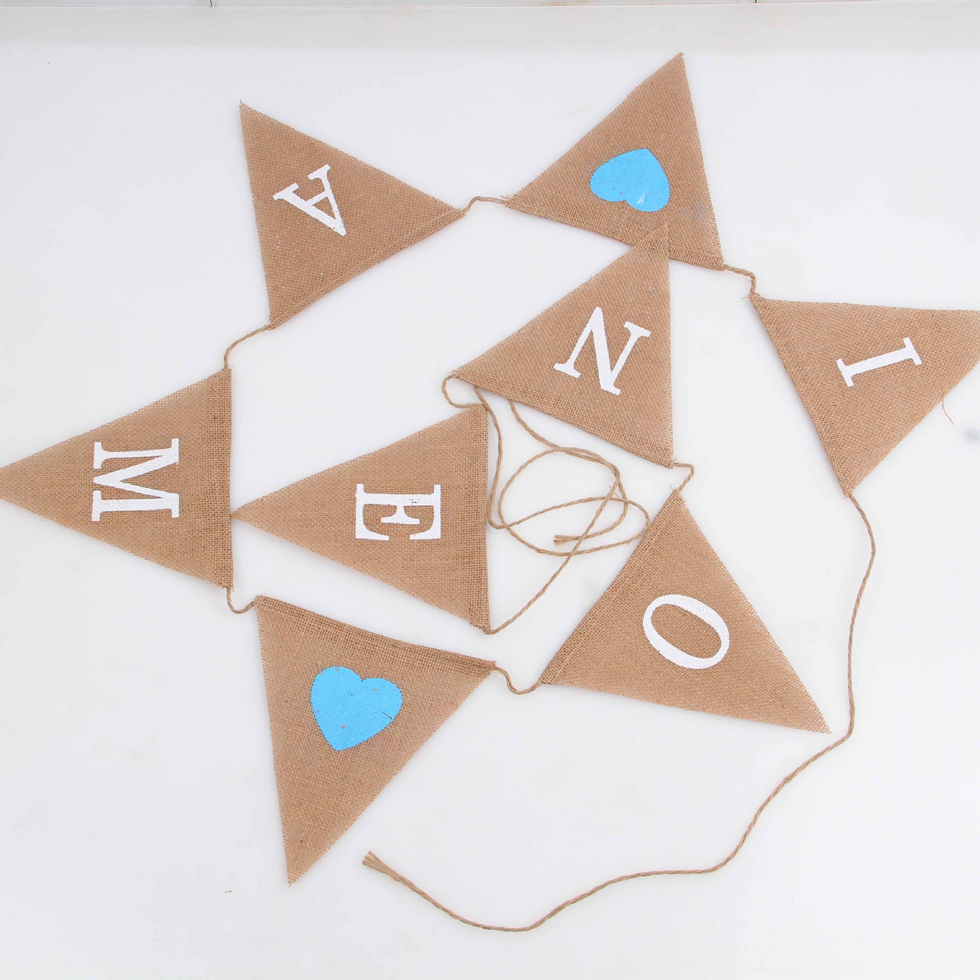 Wedding decoration linen triangle flag party dance flag wedding banner banner Wedding decoration linen triangle flag party dance flag wedding banner banner