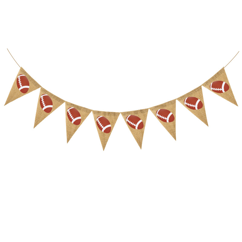 Factory Direct Sales Retro Style Linen Triangle Flag Pulling Sports Festival Red Decorative Party String Flag Pulling Flag Factory Direct Sales Retro Style Linen Triangle Flag Pulling Sports Festival Red Decorative Party String Flag Pulling Flag