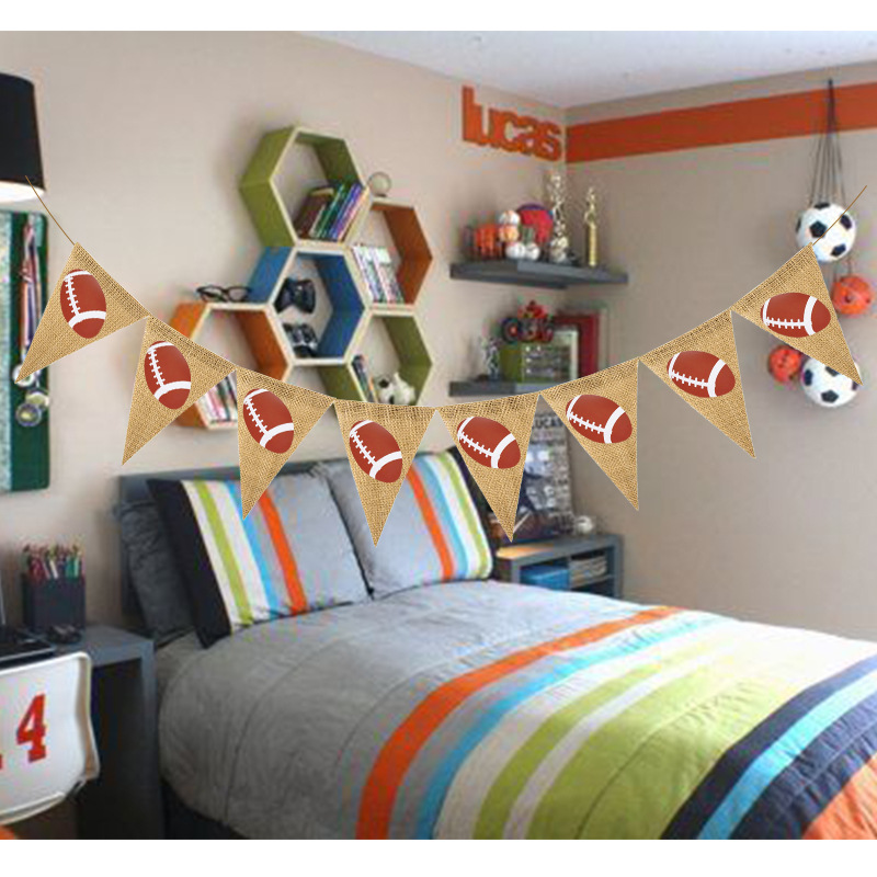 Factory Direct Sales Retro Style Linen Triangle Flag Pulling Sports Festival Red Decorative Party String Flag Pulling Flag Factory Direct Sales Retro Style Linen Triangle Flag Pulling Sports Festival Red Decorative Party String Flag Pulling Flag