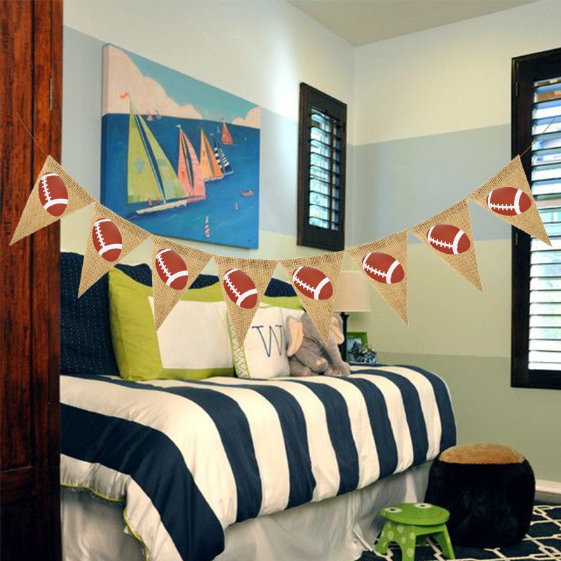 Factory Direct Sales Retro Style Linen Triangle Flag Pulling Sports Festival Red Decorative Party String Flag Pulling Flag Factory Direct Sales Retro Style Linen Triangle Flag Pulling Sports Festival Red Decorative Party String Flag Pulling Flag