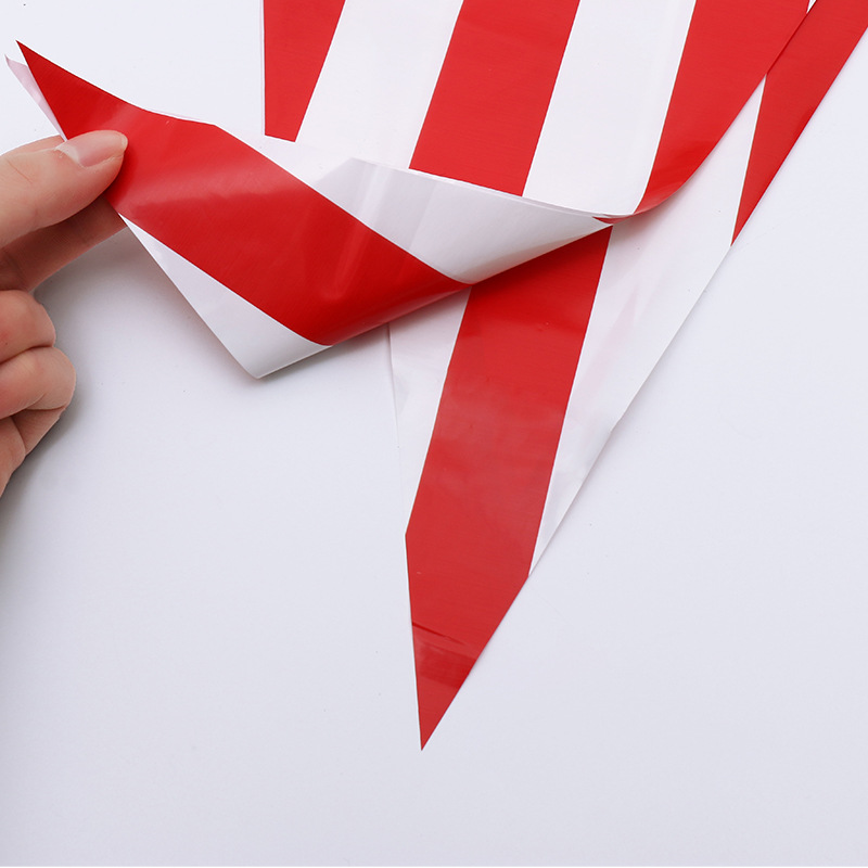 Red and White Striped Triangle String Flags Birthday Party Decoration Flag Carnival Circus Activity Layout Hanging Flags Hanging Flag