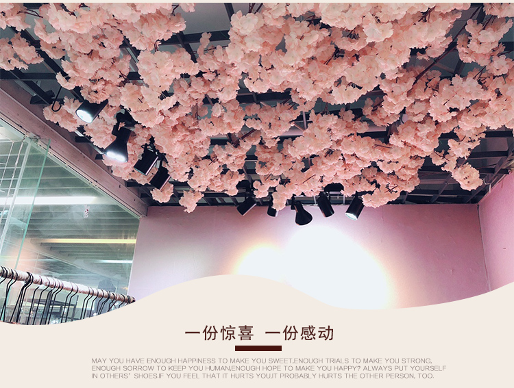 Artificial Cheery Branch Ornamental Flower Fake Flower Indoor Wedding Ceiling Decoration Plastic Bouquet Rattan Vine Cherry Tree Artificial Cheery Branch Ornamental Flower Fake Flower Indoor Wedding Ceiling Decoration Plastic Bouquet Rattan Vine Cherry Tree