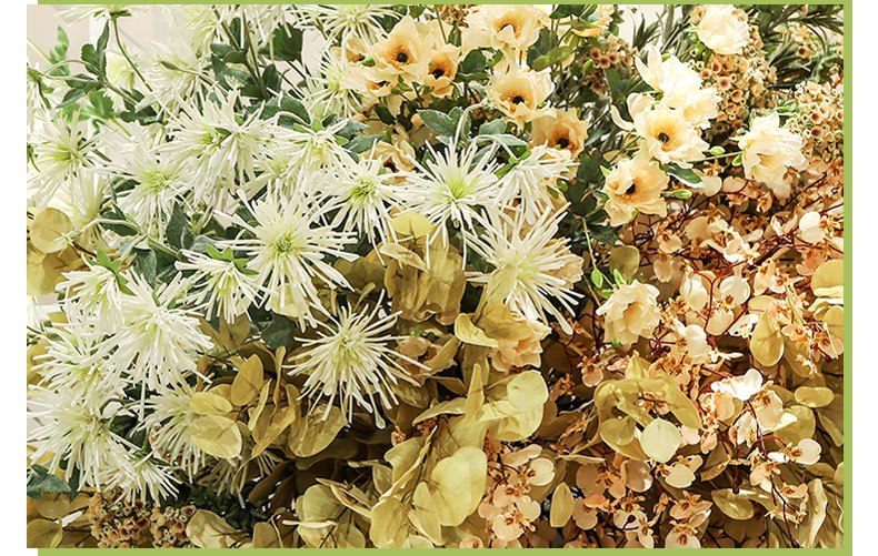Wedding Theme Series White Artificial Flower Road Lead Flower Arch Ceiling Wedding Ceremony Layout Decorative Flowery Wall Fake Flower