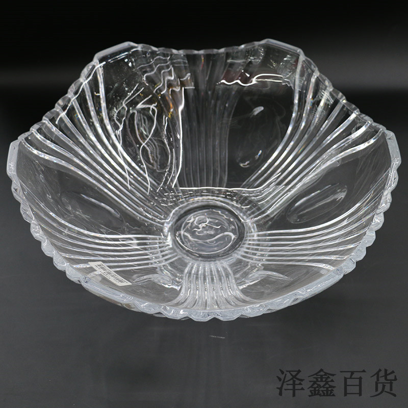Glass candy box fruit bowl thickened clear fruit bowl candy jar family living room food box
