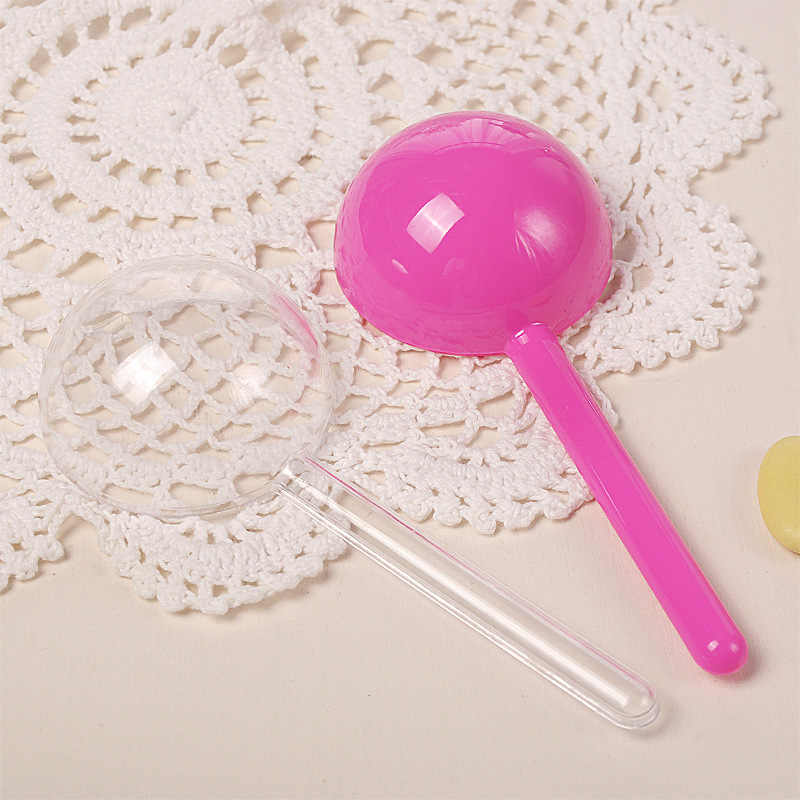 Creative personalized round plastic packaging box transparent food grade material lollipop candy box