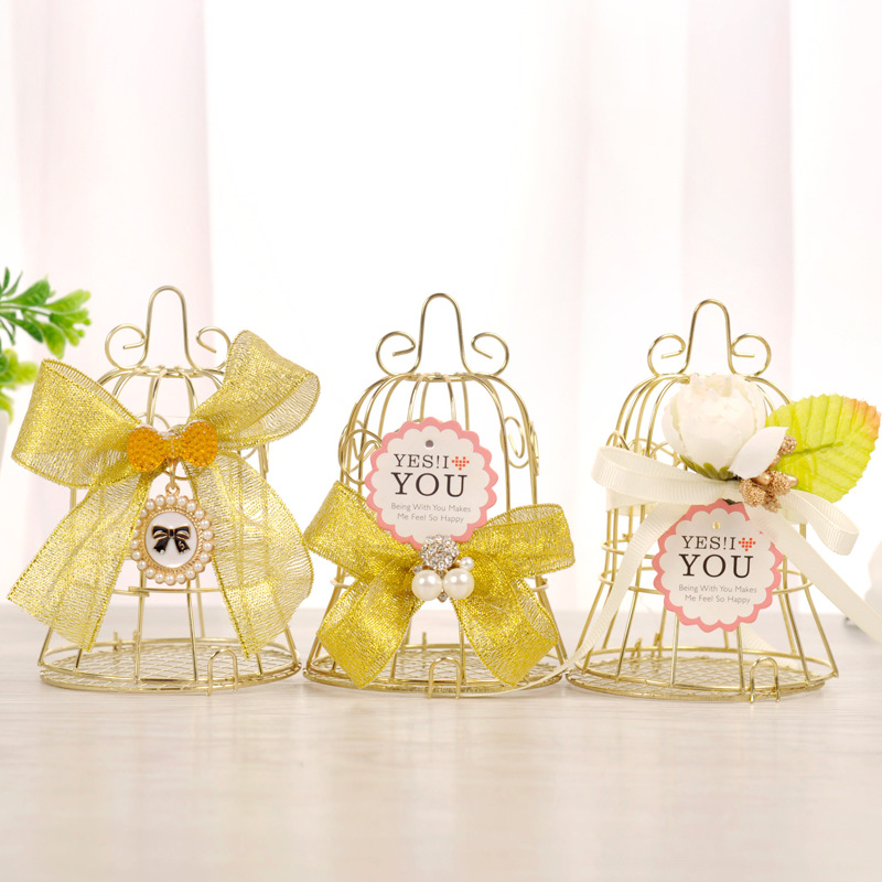 European Creative Xi Candy Box Iron Hollow Wedding Candy Gift Box Wedding Supplies Personality Candy Box Wholesale