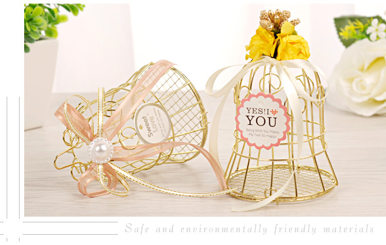 European Creative Xi Candy Box Iron Hollow Wedding Candy Gift Box Wedding Supplies Personality Candy Box Wholesale