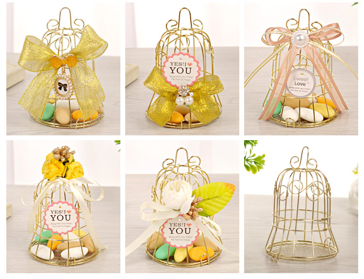 European Creative Xi Candy Box Iron Hollow Wedding Candy Gift Box Wedding Supplies Personality Candy Box Wholesale
