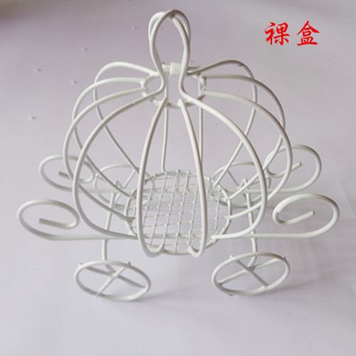 European-Style High-End Pumpkin Car Xi Candy Box White Iron Candy Box Iron Box Carriage Candy Box Wedding and Wedding Celebration Supplies