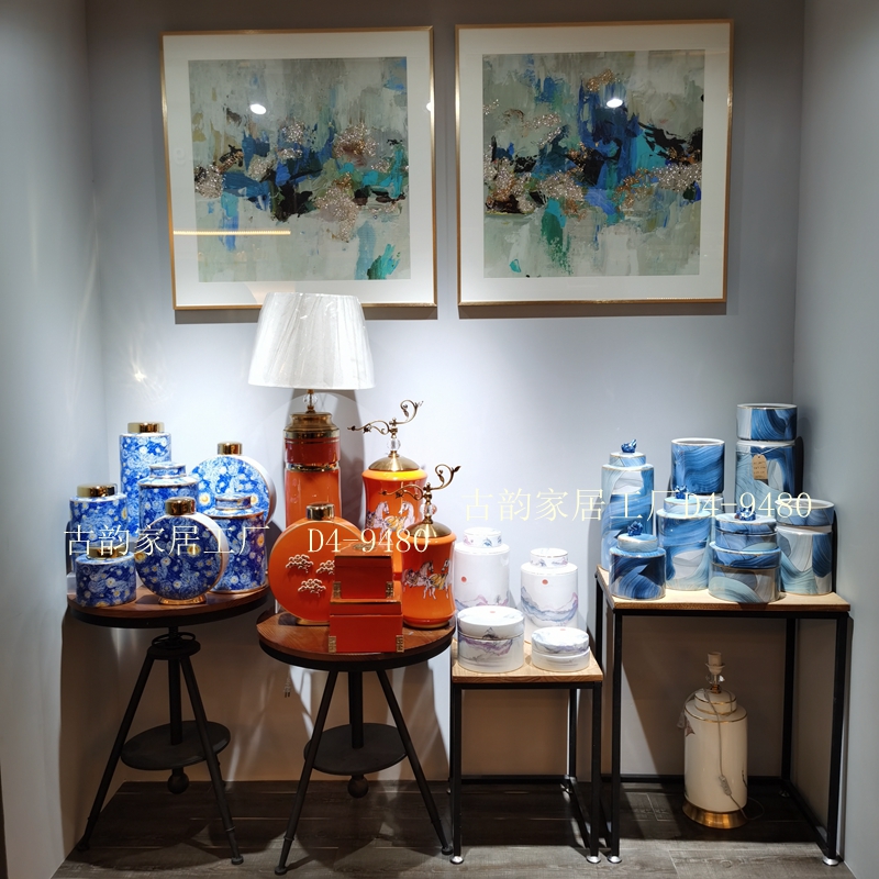 Guyun Factory Store Ceramic Crafts Residence Decorative Flower Vase Blue and White Porcelain Candy Box Decorations Guyun Factory Store Ceramic Crafts Residence Decorative Flower Vase Blue and White Porcelain Candy Box Decorations