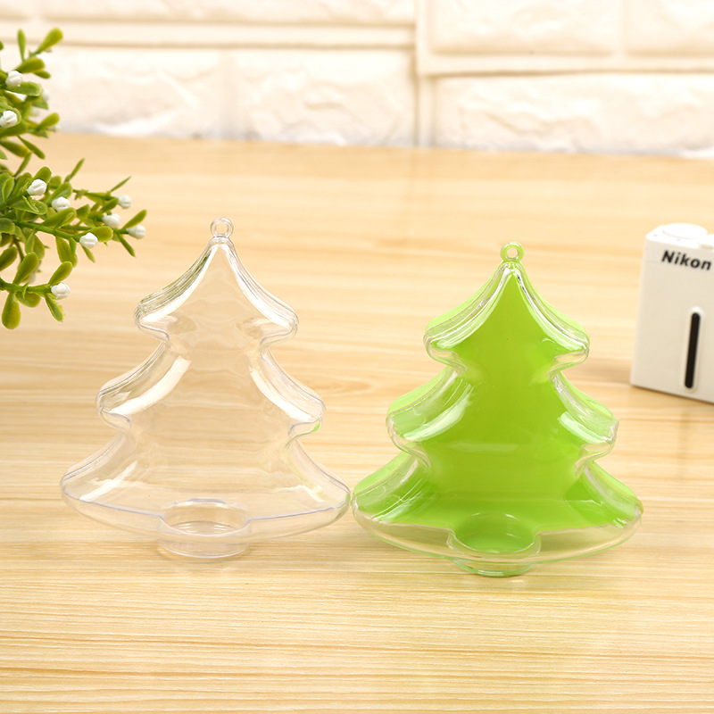 Christmas Tree Candy Box Creative Wedding Decorations Children&#039;s Jewelry Rubber Band Packing Box Plastic Candy Box