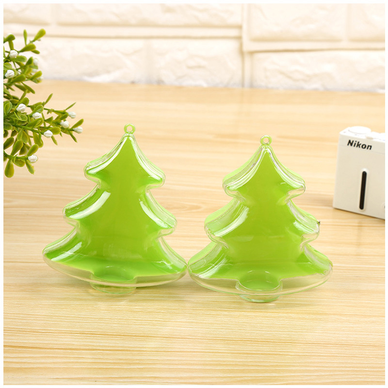 Christmas Tree Candy Box Creative Wedding Decorations Children&#039;s Jewelry Rubber Band Packing Box Plastic Candy Box