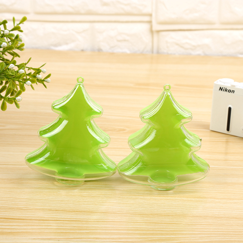 Christmas Tree Candy Box Creative Wedding Decorations Children&#039;s Jewelry Rubber Band Packing Box Plastic Candy Box