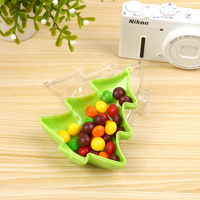 Christmas Tree Candy Box Creative Wedding Decorations Children&#039;s Jewelry Rubber Band Packing Box Plastic Candy Box