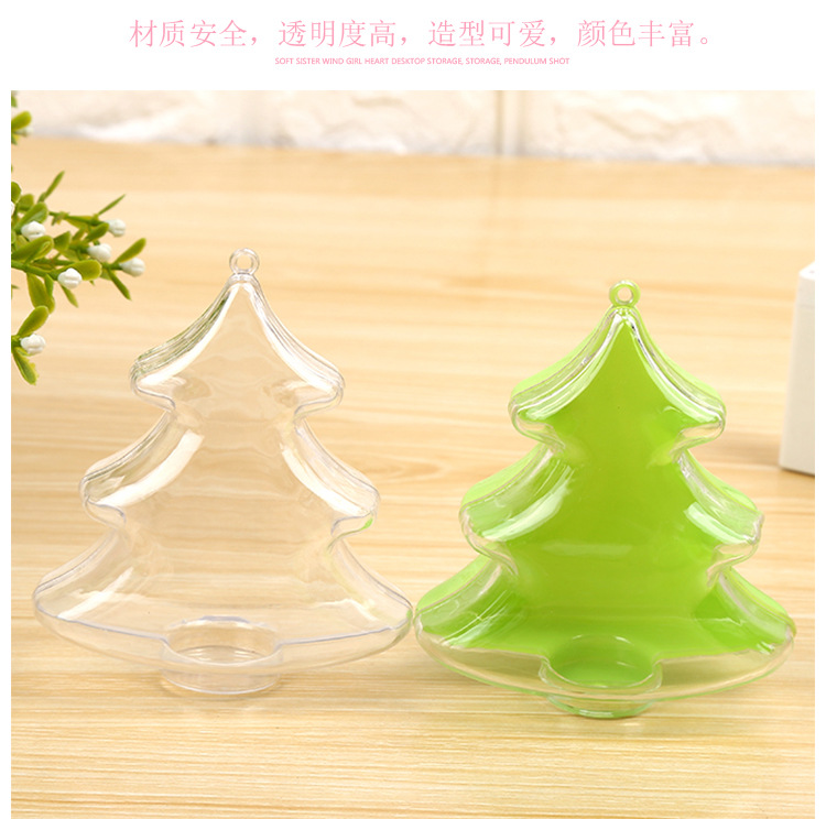 Christmas Tree Candy Box Creative Wedding Decorations Children's Jewelry Rubber Band Packing Box Plastic Candy Box