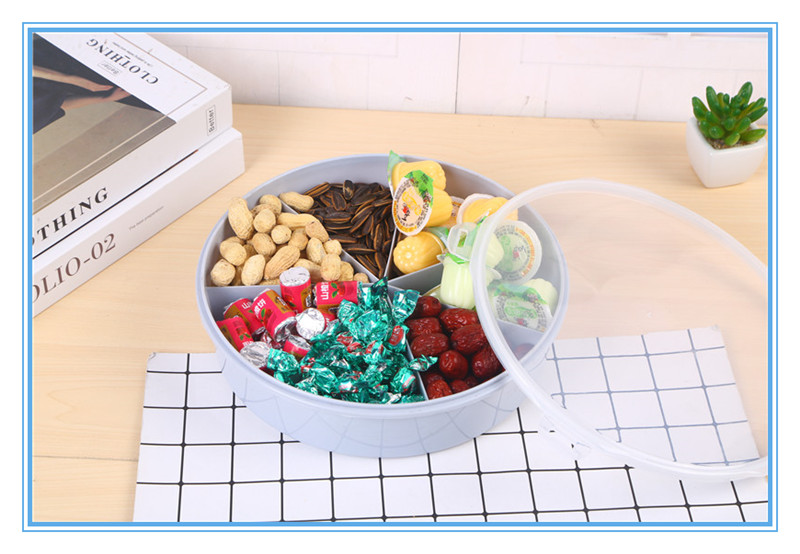 Compartment fruit tray dry fruit box with lid nut fruit candy box sealed container