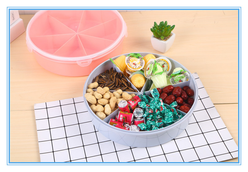 Compartment fruit tray dry fruit box with lid nut fruit candy box sealed container