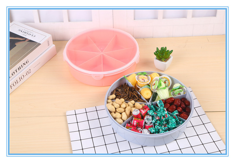 Compartment fruit tray dry fruit box with lid nut fruit candy box sealed container