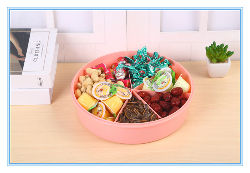 Compartment fruit tray dry fruit box with lid nut fruit candy box sealed container