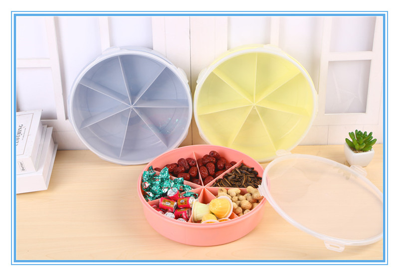Compartment fruit tray dry fruit box with lid nut fruit candy box sealed container