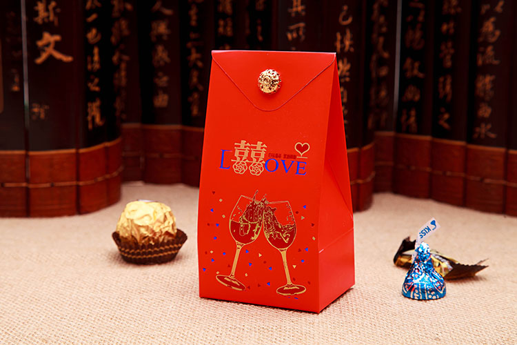 Creative Wedding Candies Box Wedding Celebration Red Chinese and Western Candy Box Packaging 58009 Small