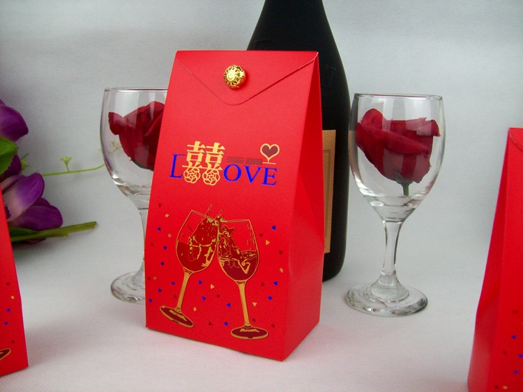 Creative Wedding Candies Box Wedding Celebration Red Chinese and Western Candy Box Packaging 58009 Small