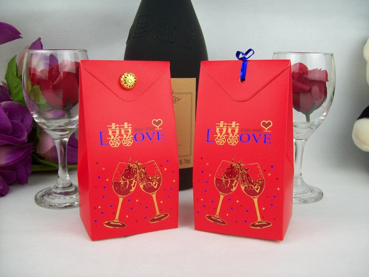 Creative Wedding Candies Box Wedding Celebration Red Chinese and Western Candy Box Packaging 58009 Small